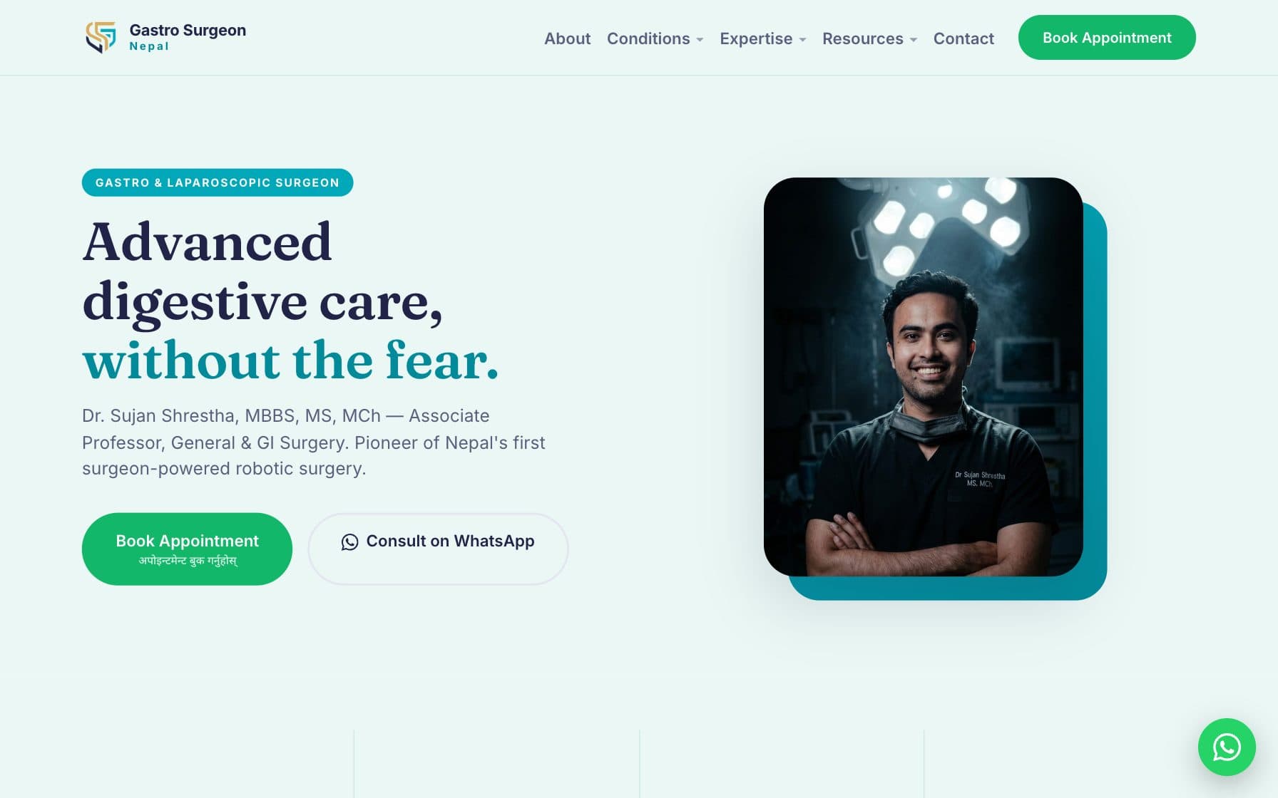 Gastro Surgeon Nepal — Clinic Website + Management System